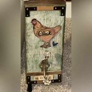 Farmhouse Rustic Chicken Wall Hook